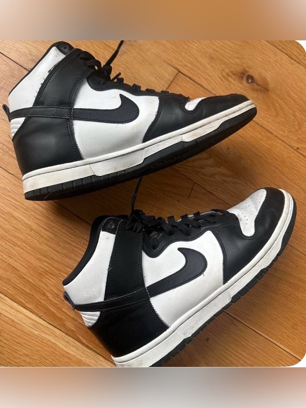 Nike Dunk Black and White High-Top Sneakers